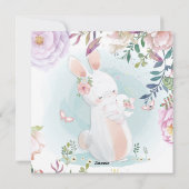 Bunny Baby shower Uitnodiging (Achterkant)