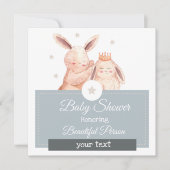 Bunny Baby shower Uitnodiging (Voorkant)