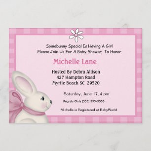 Bunny Baby shower Uitnodiging