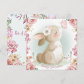 Bunny Baby shower Uitnodiging (Voorkant / Achterkant)