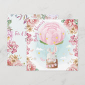 Bunny Baby shower Uitnodiging (Voorkant / Achterkant)