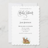 Bunny Baby shower Uitnodiging (Voorkant)