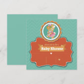Bunny Baby shower Uitnodiging (Voorkant / Achterkant)