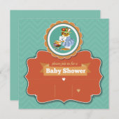 Bunny Baby shower Uitnodiging (Voorkant / Achterkant)