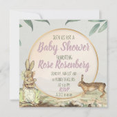 Bunny Baby shower Uitnodiging (Voorkant)