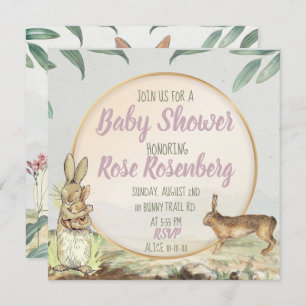Bunny Baby shower Uitnodiging