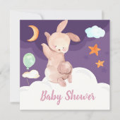 Bunny Baby shower Uitnodiging (Voorkant)