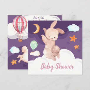 Bunny Baby shower Uitnodiging