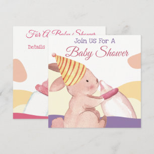 Bunny Baby shower Uitnodiging