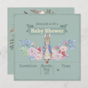 Bunny Baby shower Uitnodiging