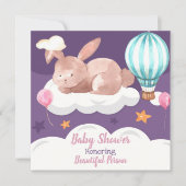 Bunny Baby shower Uitnodiging (Voorkant)