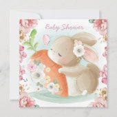 Bunny Baby shower Uitnodiging (Voorkant)