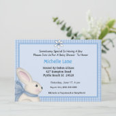 Bunny Baby shower Uitnodiging (Staand voorkant)