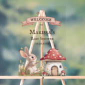  Bunny Baby shower Welkom Acryl Bord (Neutraal)