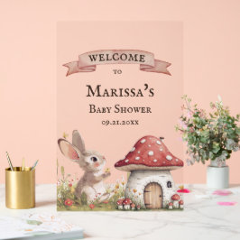 Bunny Baby shower Welkom Acryl Bord