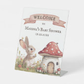  Bunny Baby shower Welkom Reclamebord Met Voetstuk (Voorkant)