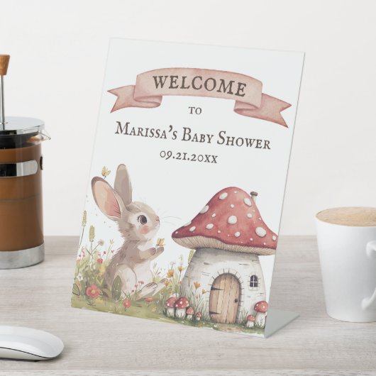  Bunny Baby shower Welkom Reclamebord Met Voetstuk (Insitu)