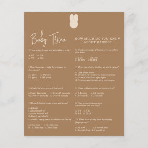 Bunny Baby Trivia   BABY SHOWER