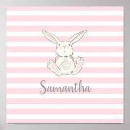 Bunny baby wall decor poster