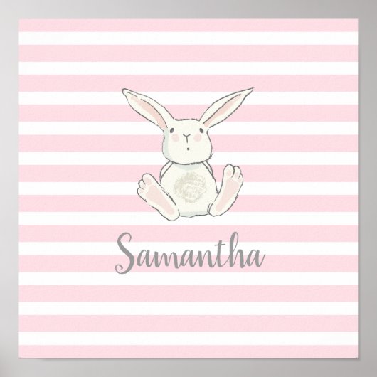 Bunny baby wall decor poster (Voorkant)