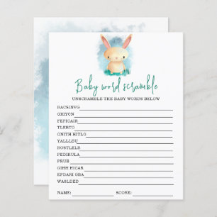 Bunny Baby Word Scramble   BABY SHOWER