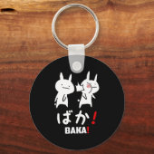 Bunny Baka Rabbit Slap Gift Cute Bunny Sleutelhanger (Voorkant)