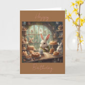 Bunny Bakery Gefeliciteerd Kaart (Gele Bloem)