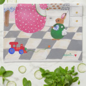 Bunny bakken koekjes theehanddoek theedoek (Gevouwen)