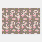 Bunny Ballerina Baby shower Inpakpapier Vel (Voorkant 2)