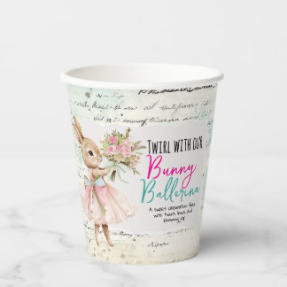 Bunny Ballerina Birthday Cups Papieren Bekers
