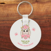 Bunny ballerina floral girl sleutelhanger (Voorkant)