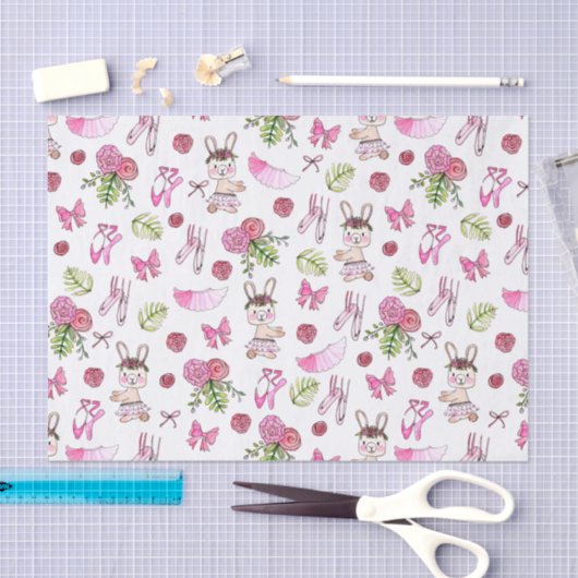 Bunny Ballerina in Waterverf Tissuepapier (Craft)