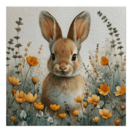Bunny Ballet: Een Beetje Whimsy Bunny Perfect Poster
