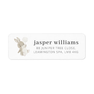 Bunny ballonlabel etiket