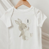Bunny Balloon 1st Birthday Romper