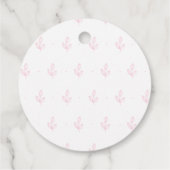 Bunny & Balloon Roze 1e Verjaardag Dank u Bedankjes Labels (Achterkant)