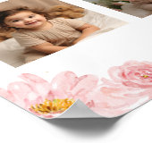 Bunny Balloon Verjaardagsfoto Mijlpaal Poster (Hoek)