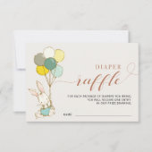 Bunny Balloons Diaper-kaart Kaart (Voorkant)