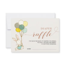 Bunny Balloons Diaper-kaart