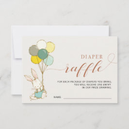 Bunny Balloons Diaper-kaart Kaart
