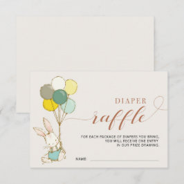 Bunny Balloons Diaper-kaart Kaart