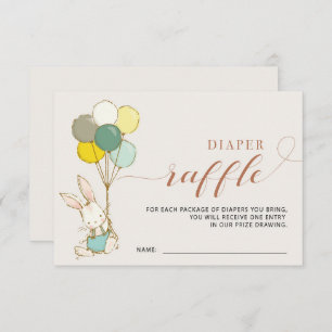 Bunny Balloons Diaper-kaart Kaart