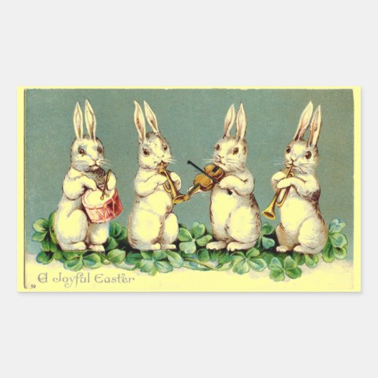 Bunny Band Paasfeest Sticker (Voorkant)