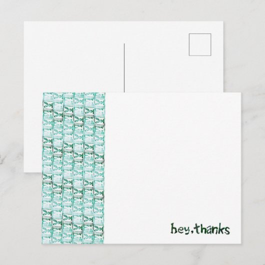 Bunny Banner Dank je Kaart (Voorkant / Achterkant)