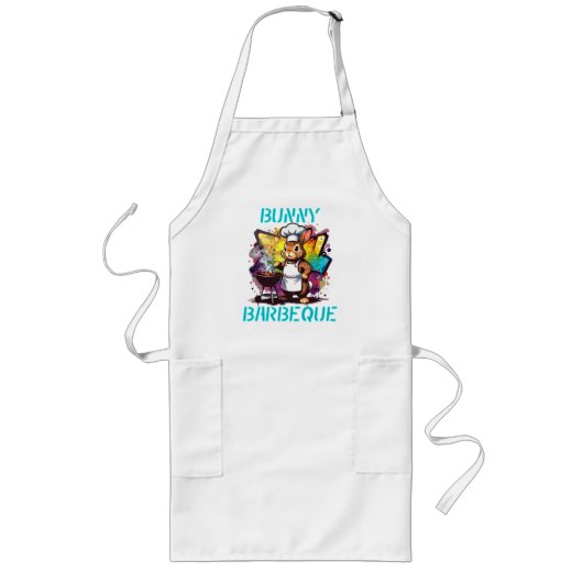 Bunny Barbeque Lang Schort (Voorkant)