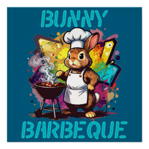 Bunny Barbeque Perfect Poster