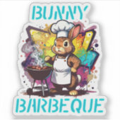 Bunny Barbeque Sticker (Voorkant)