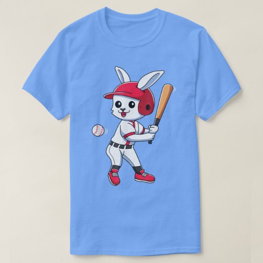 Bunny Baseball for jongens Girls Rabbit Easter Day T-shirt (Design voorkant)