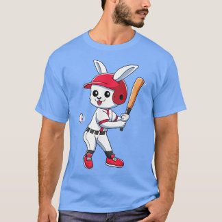 Bunny Baseball for jongens Girls Rabbit Easter Day T-shirt