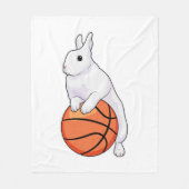 Bunny Basketball-speler Basketball Fleece Deken (Voorkant)